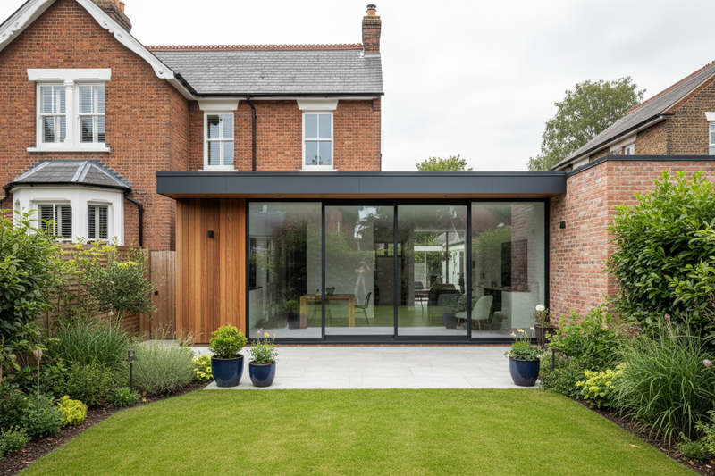 Contemporary Dorridge extension with bi-fold doors and modern finishes